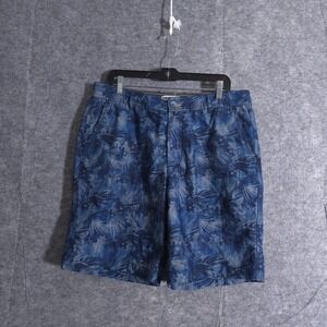 BUGATCHI‎ Rivera Abstract Oooh Cotton Shorts Men's Size 36 x 9" Inseam Blue Navy